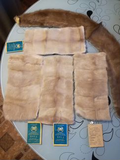 Пластина норковая жемчужная, воротник из норки