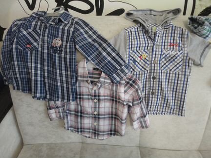 Рубашки для мальчиков на1-2года