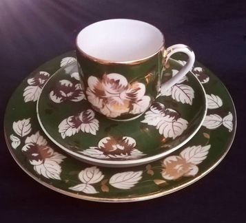 Кофейная тройка Дулево 1954 год