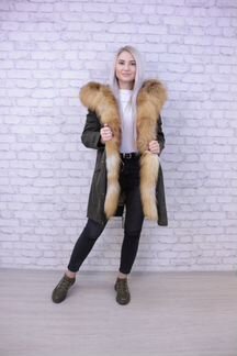 Парка с натуральным мехом