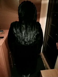 Шуба мутон+норка