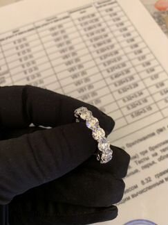 Кольцо с 16ю бриллиантами с общей каратностью 9,01