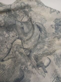 Палантин Christian Dior Gray Toile de Jouy motif