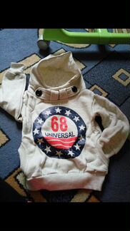 Детская толстовка новая худи с мехом джемпер р 110