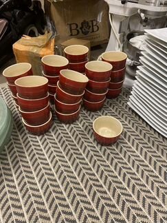 Кокотница рамекины le creuset красная керамика