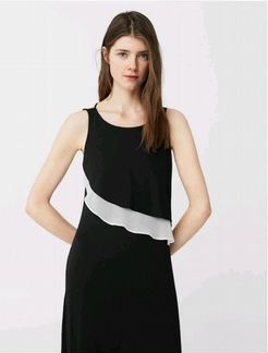 Длинное платье с воланами mango