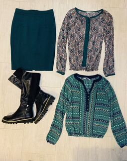 Комплект (юбка, две блузки, сапожки)