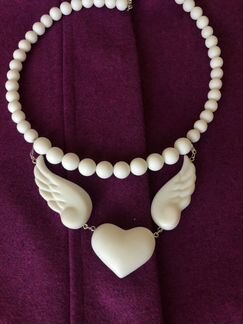 Колье из фарфора дизайнерское Rock’n’heart