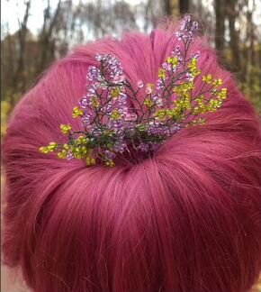 Гребень для волос Сирень Свадебный