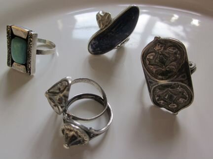 Старинное серебро, кольца, 19 век