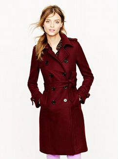 Пальто-тренч из шерсти и кашемира J.Crew