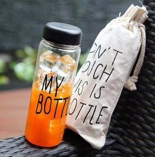 Бутылка My Botle -0.5л,новая+чехол льняной