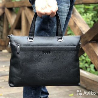 Мужская кожаная сумка Hugo Boss Lux