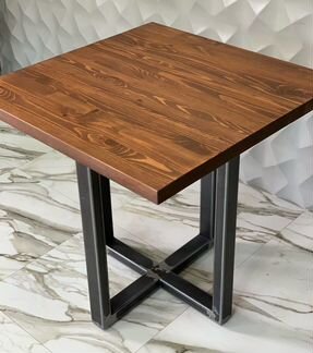 Столешница из массива стол индастриал/лофт