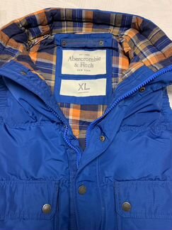 Abercrombie Fitch жилет светло синий с клеткой