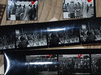 Негативы фотографий визита Гагарина Юрия Алексееви