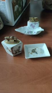 Зажигалки настольные, наборы пепельницы+ зажигалки