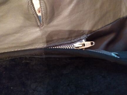 Пальто мужское кожаное с подстежкой