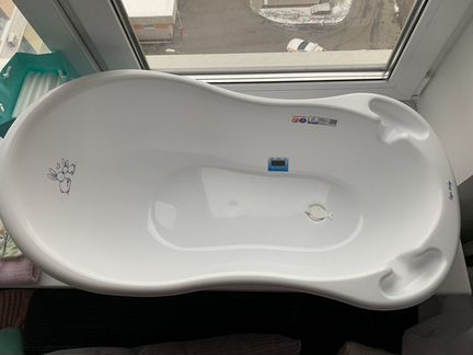 Ванна детская для купания с термометром и сливом