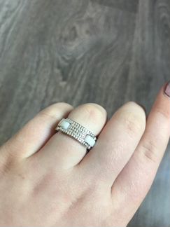 Кольцо Tiffany эмаль серебро