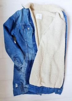 Джинсовая куртка Zara на меху