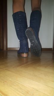 Новые сапоги замша и мех