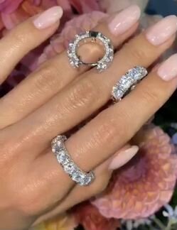 Кольцо и серьги Tiffany новые серебро