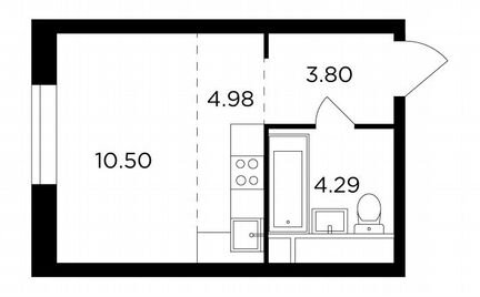 Квартира-студия, 23.6 м², 7/30 эт.