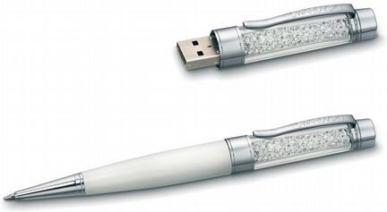 Ручки с USB-флешкой с кристаллами
